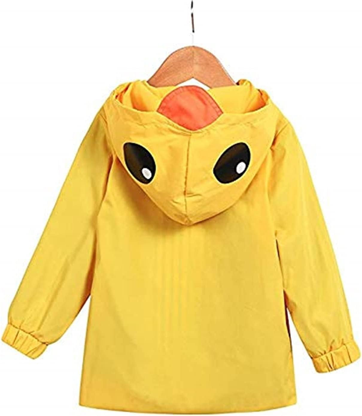 Toddler Cartoon Duck Rain Jacket for Boys and Girls - Cute Animal Hoodie for Fall and Winter School Outfits