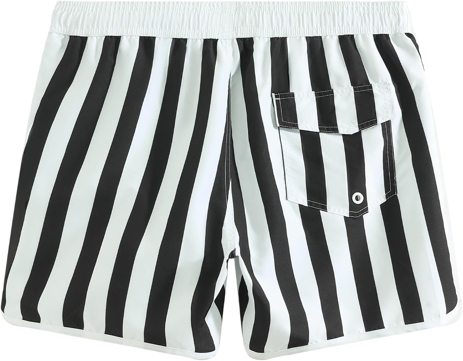 Men's Vintage 80s 90s Swim Trunks with Mesh Lining - Quick Dry Board Shorts
