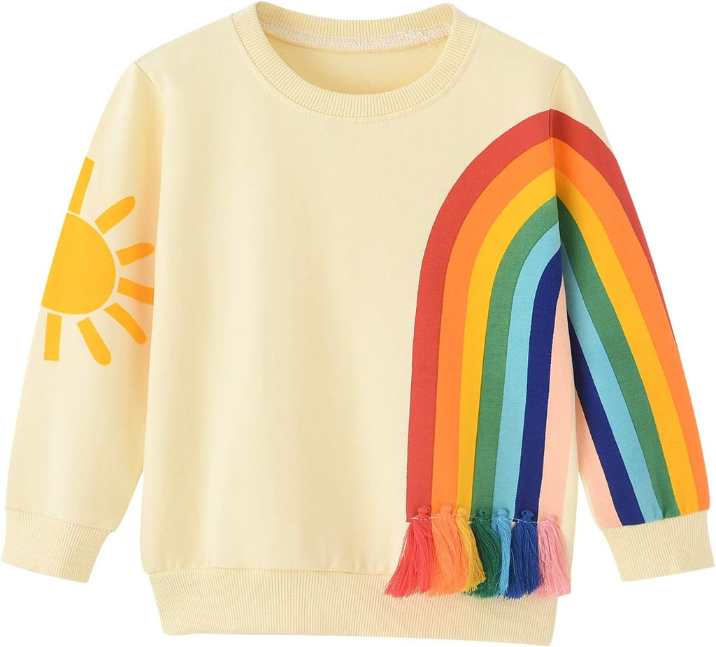 Toddler and Little Girl Crewneck Graphic Sweatshirt, Sizes 18 Months to 6 Years