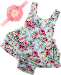 Floral Print Ruffled Romper for Baby Girls - Summer Collection
