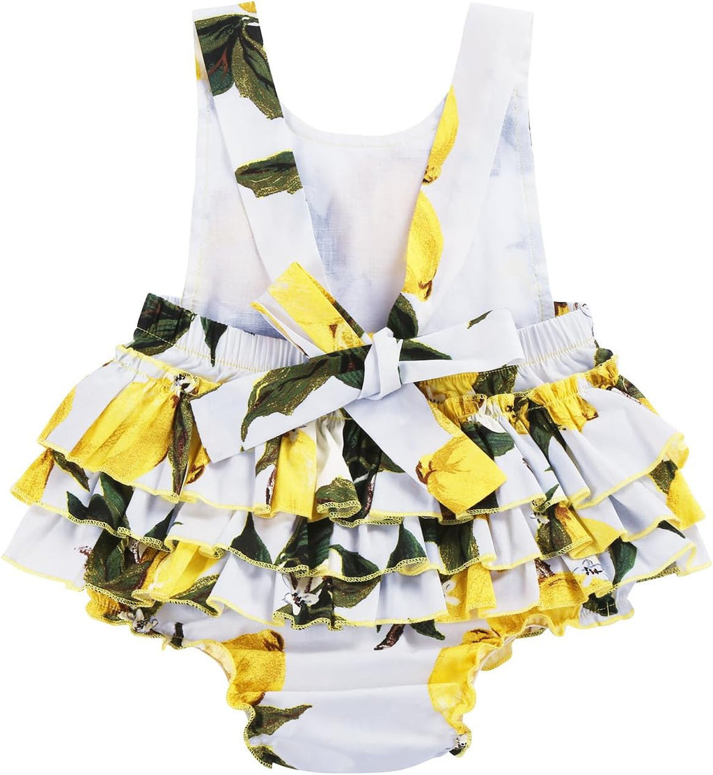 Floral Print Ruffled Romper for Baby Girls - Summer Collection