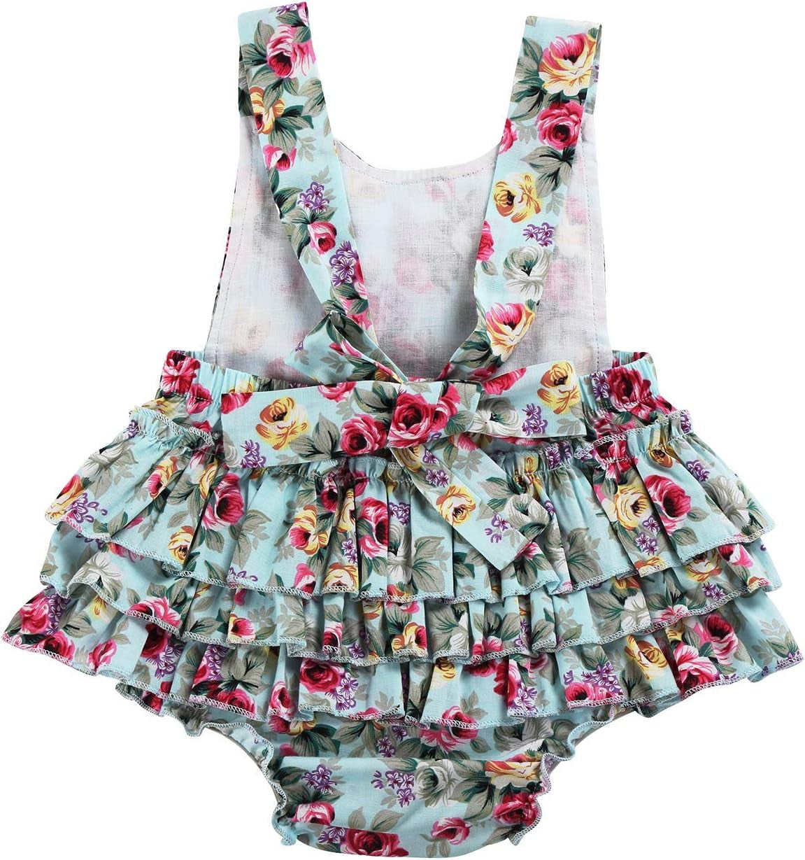 Floral Print Ruffled Romper for Baby Girls - Summer Collection