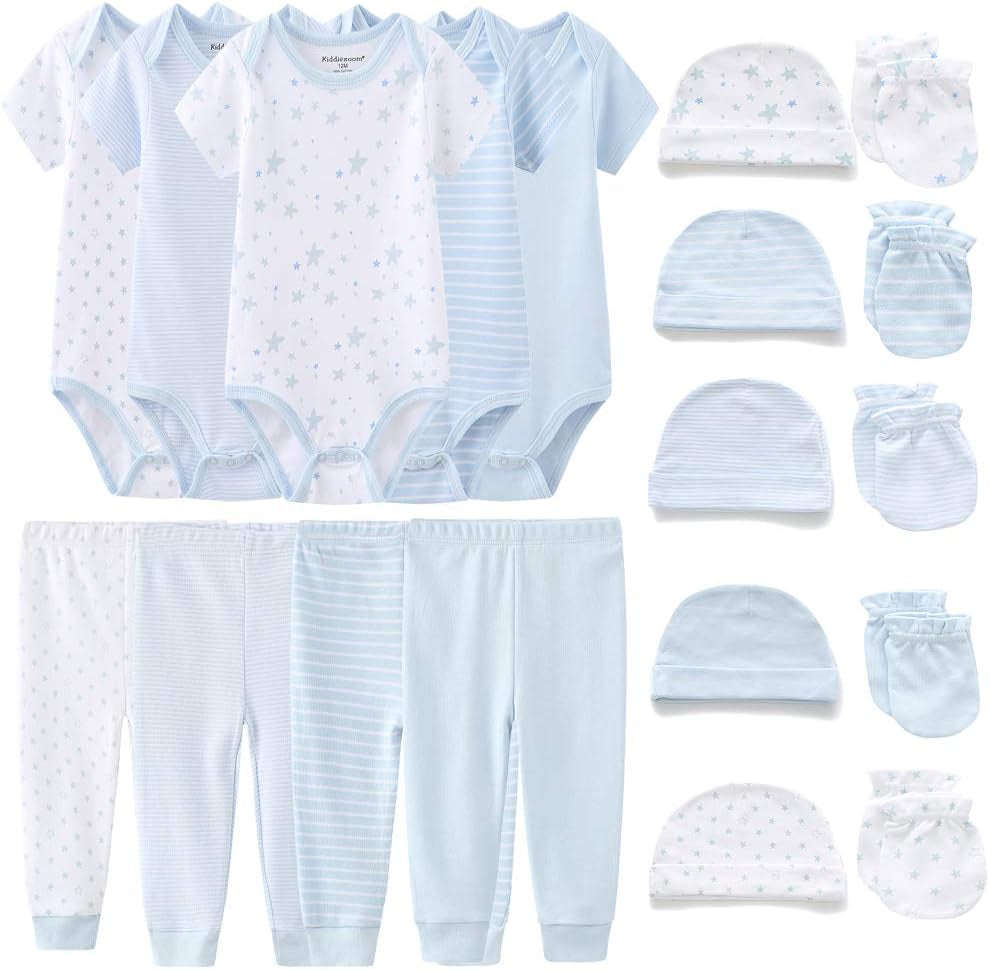Unisex 19-Piece Baby Layette Essentials Gift Set for Newborns