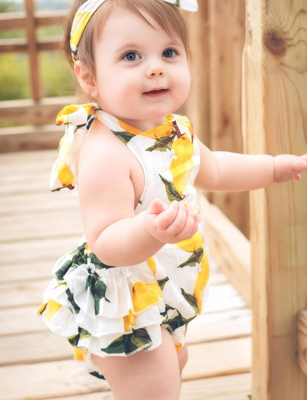 Floral Print Ruffled Romper for Baby Girls - Summer Collection