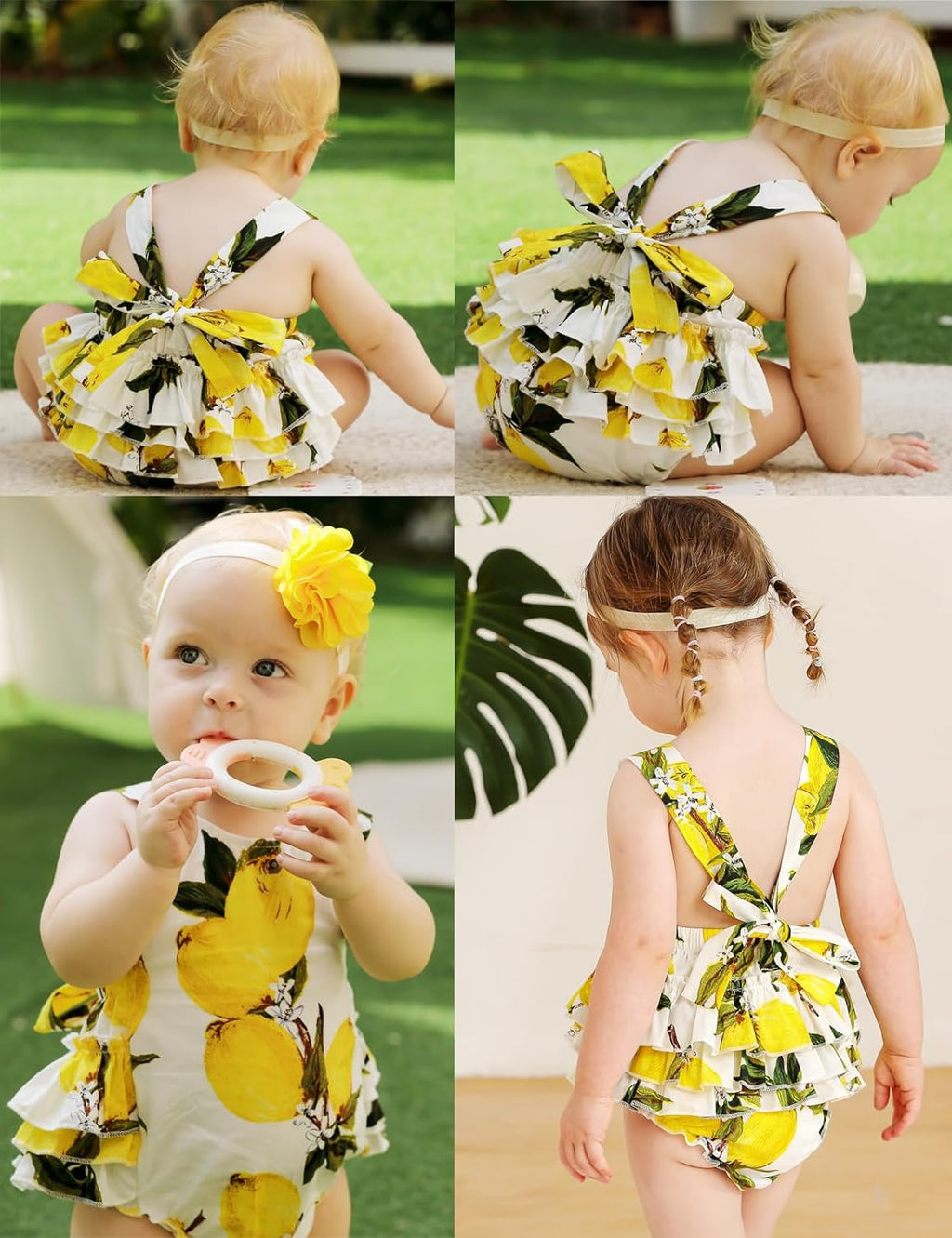 Floral Print Ruffled Romper for Baby Girls - Summer Collection