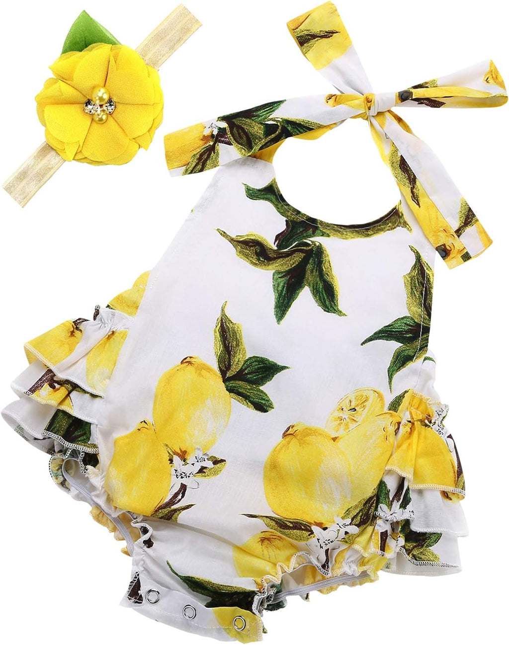 Floral Print Ruffled Romper for Baby Girls - Summer Collection
