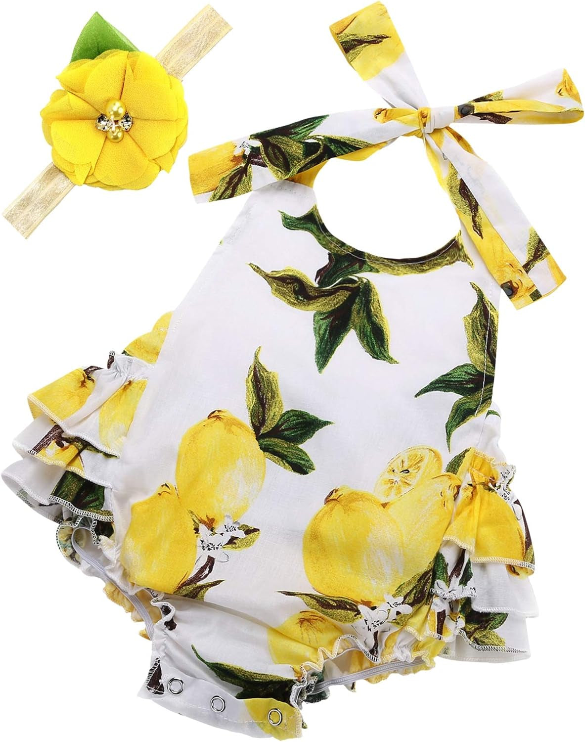 Floral Print Ruffled Romper for Baby Girls - Summer Collection